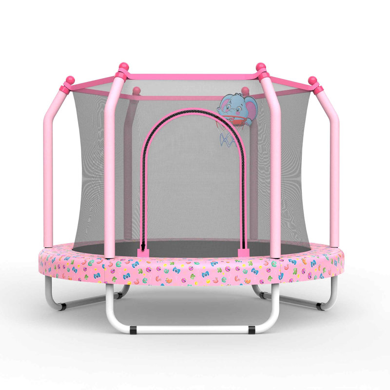 Trampoline de 55 pouces pour enfants avec trampoline intérieur et extérieur pour tout-petit