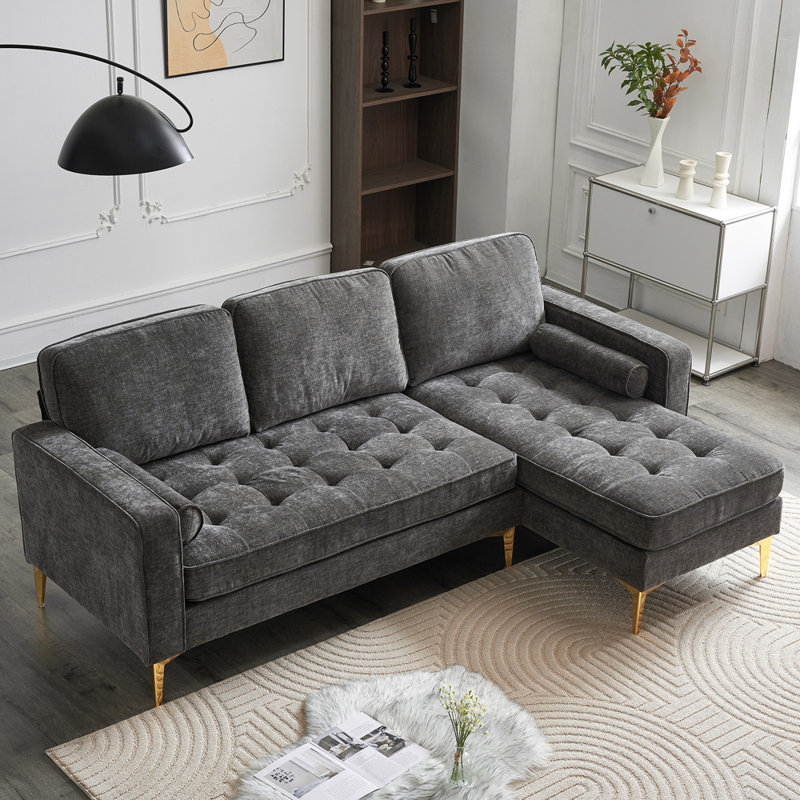 Canapé modulaire 2 pièces Gillsville, Gris chenille
