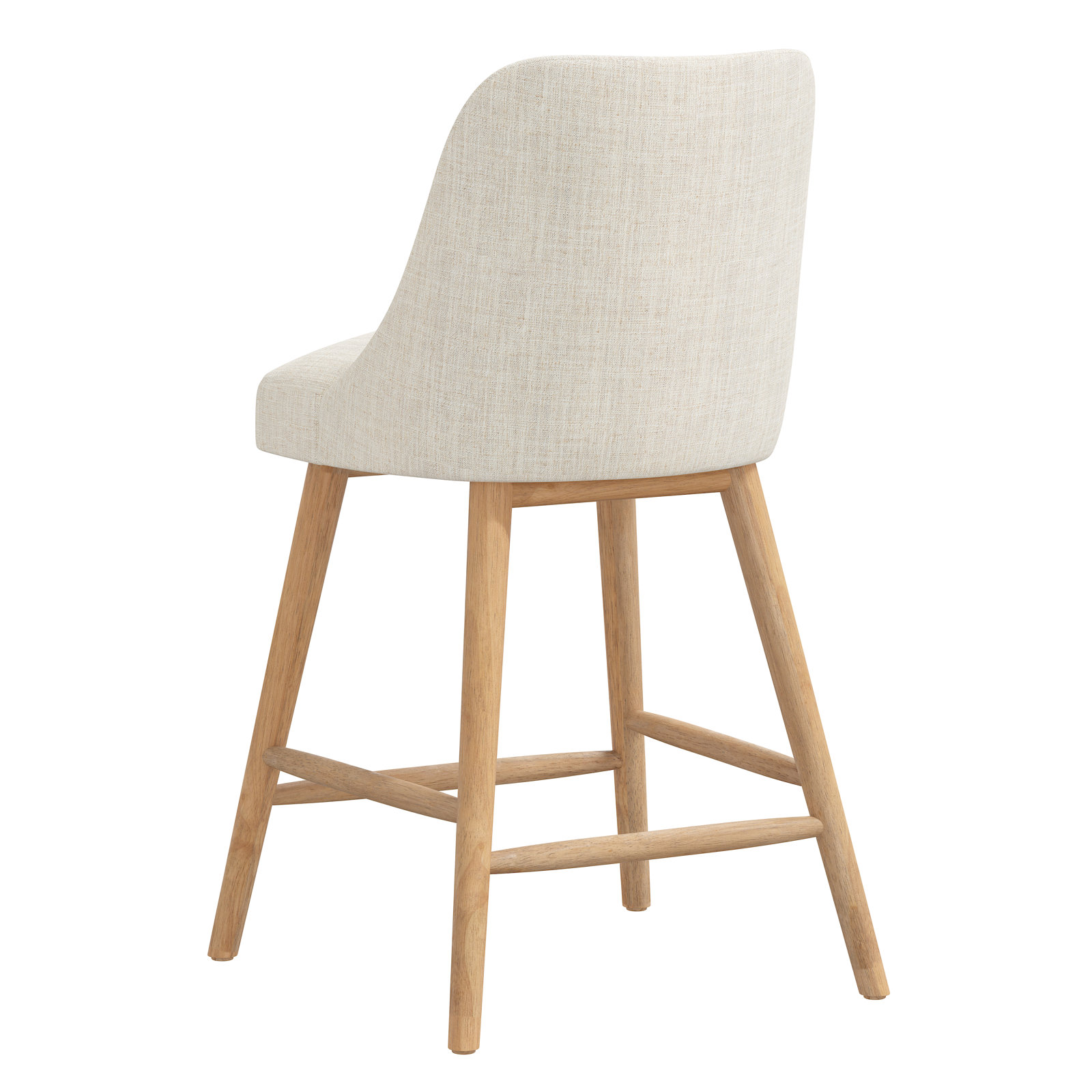Gallie Bar Stool, Natural, Counter Stool (27” Seat Height), Off White