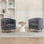 Fauteuil d'appoint Cottle Barrel avec pieds en bois, chaises de salon modernes et confortables avec accoudoirs-1849928714