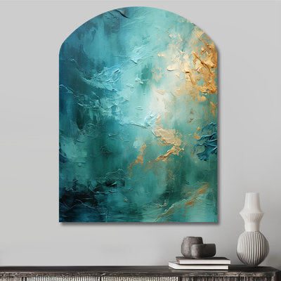 Karan - Asymmetrical Abstract Landscapes Metal Wall Art, Arch Metal Wall Sculpture Print