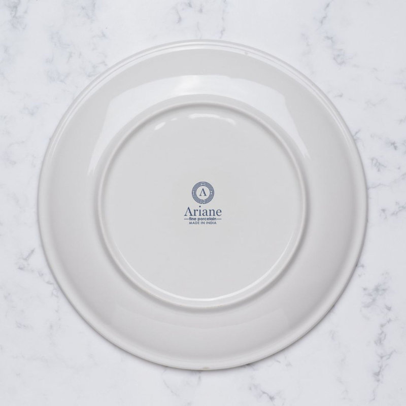 Assiette ronde en porcelaine Paros-Aqua Premium, 9.5x9.5x0.98"