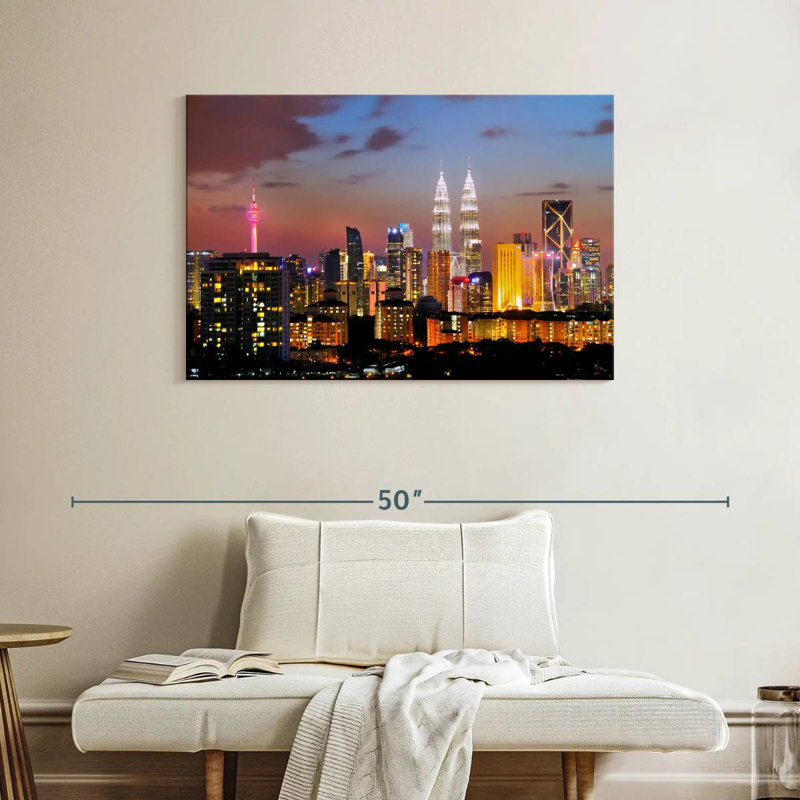 Sireci Kuala Lumpur Night Lights, 26" H x 39" W