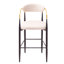Tabouret de bar moderne rembourré avec accoudoirs dorés - hauteur de siège de 23 po, conception ergonomique, ensemble de 2