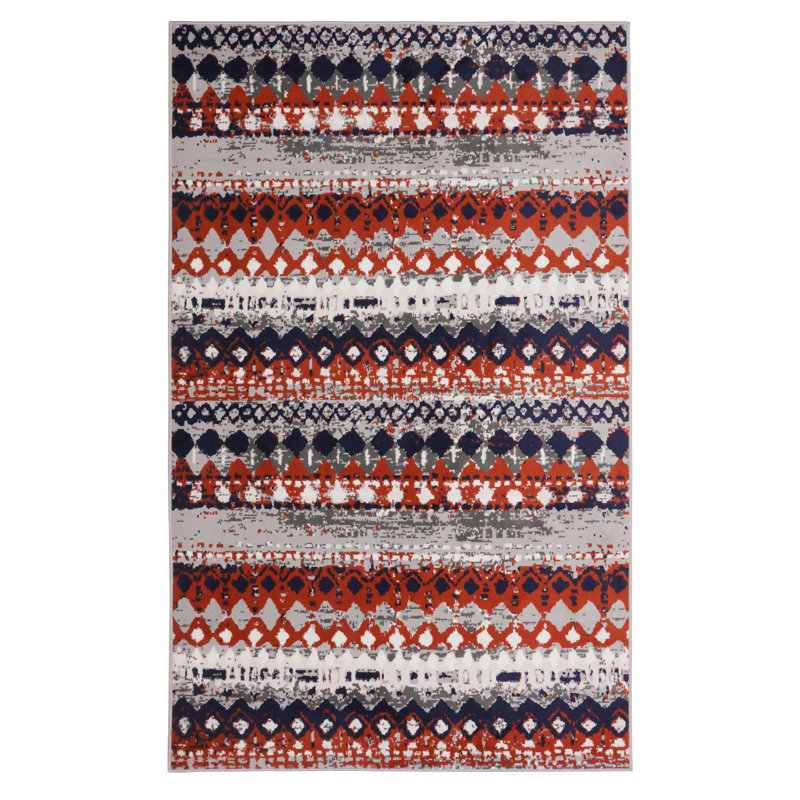 Geometric Indoor Rug, Rectangle 3'6" x 5'6"