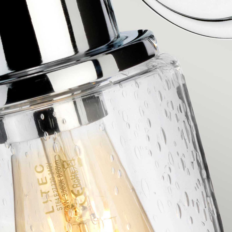Trotwood Armed Sconce, Polished Chrome