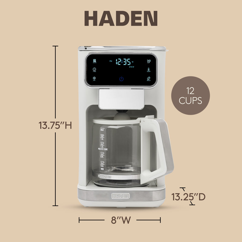 Cafetière numérique programmable 10 tasses Haden