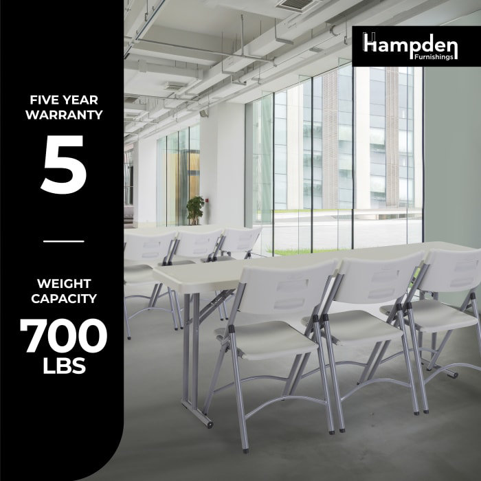 Gray 60" Lightweight Folding Seminar Table with Steel Frame