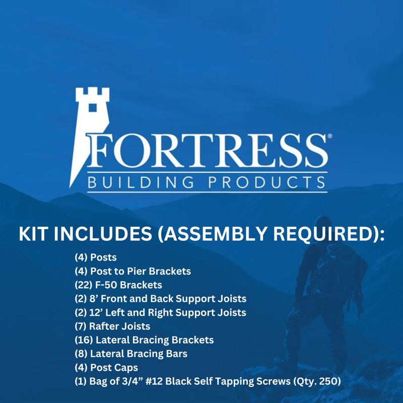 Fortress Building Products Black Steel F-50 Bracket