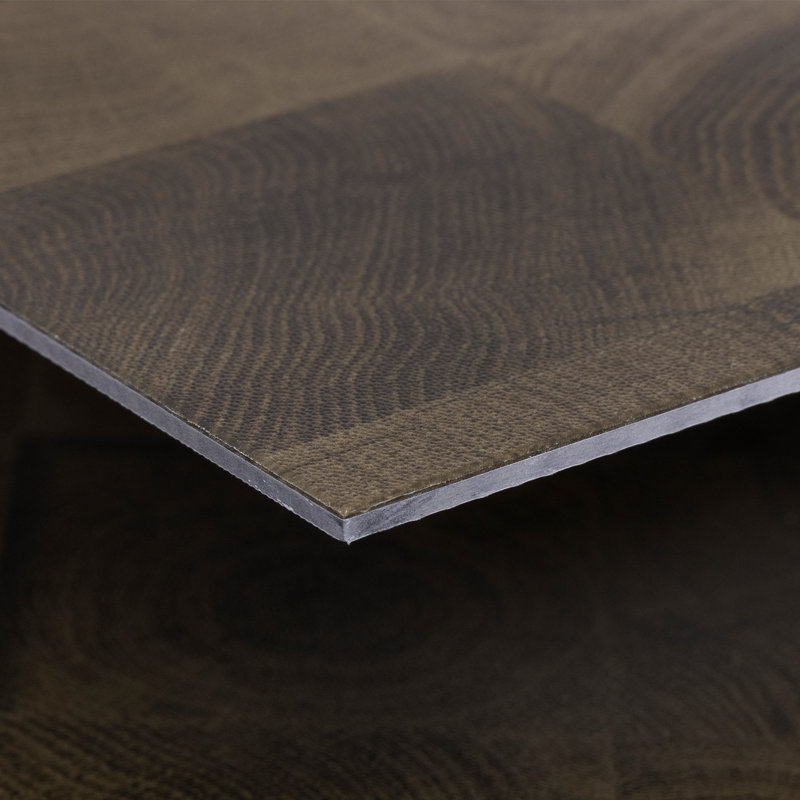 GlueCore Fab 28mil x 12" W x 24" L Adhesive Vinyl Tile Flooring, Burnt Block