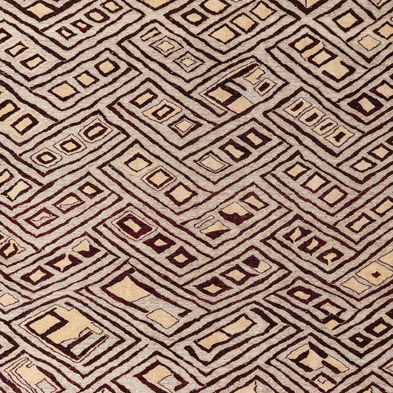 Tapis abstrait moderne 4751, Carré 8 pi