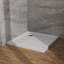Base de douche 32 po x 32 po, bonde de centre sans drain, blanc