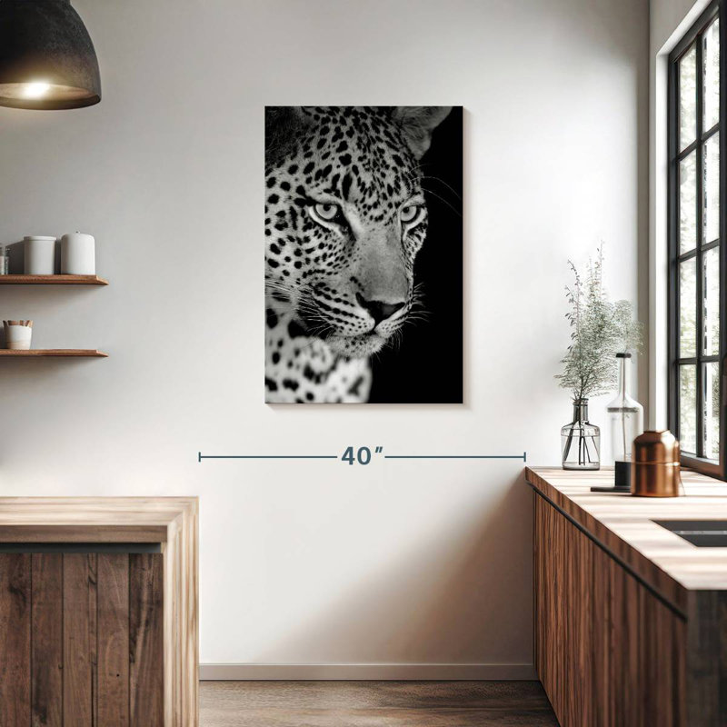 Brampt Leopard Monochrome, 36" H x 24" W