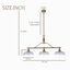 Lustre de salle à manger en fer bronze à 3 lumières de 32 pouces avec chaîne de suspension réglable (ampoules comprises)-692720472