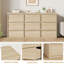Commode à 9 tiroirs de 58,7 po de largeur pour la chambre à coucher, commode horizontale en bois pour le salon, le couloir et le vestibule