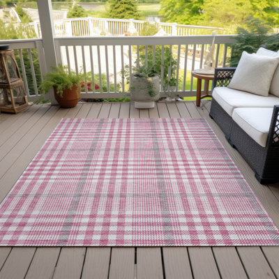 Tapis intérieur / extérieur rose Samira 