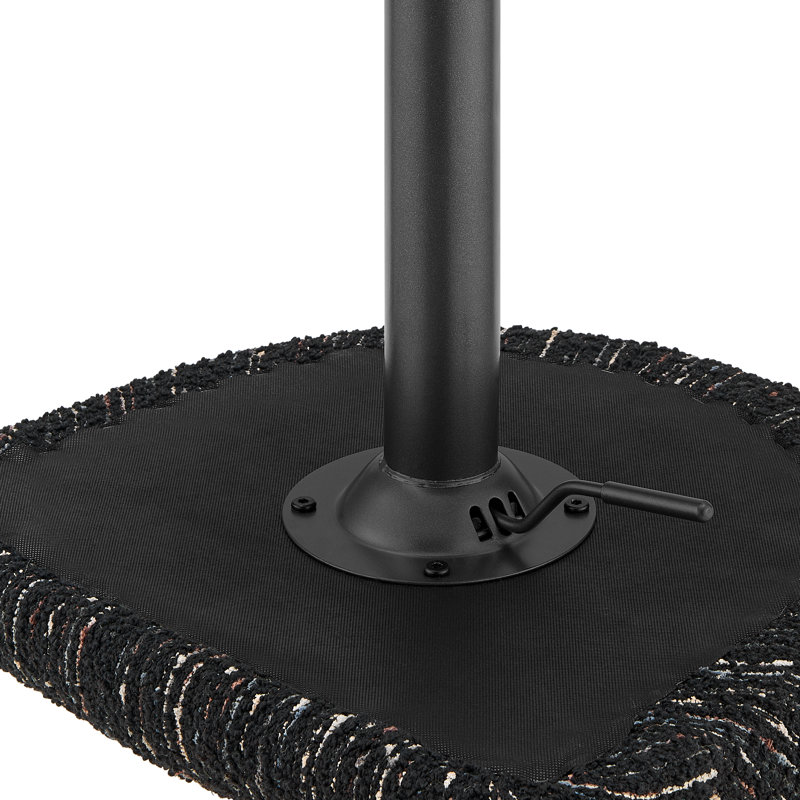 Felomina Fabric Gaslift Swivel Bar Stool, Black