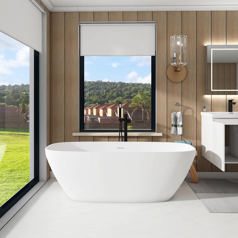 Baignoire de trempage autoportante 67 po 67 po
