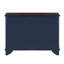 Table de 40 po avec tablette amovible pour le salon - console rétro bleue, espace de rangement réglable, table basse. Plateau bleu marine et brun. Structure en bois de pin massif. Plateau de table spacieux-503190481