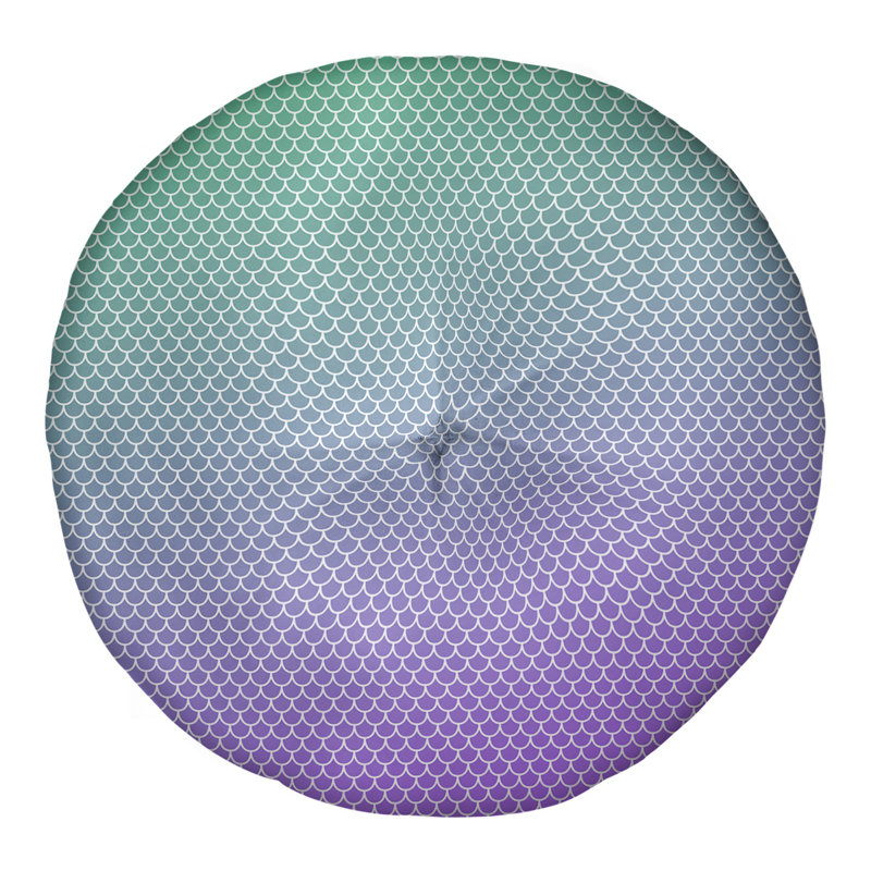 Coussin de sol capitonné Katelyn Elizabeth, 30 po x 30 po, Vert / mauve