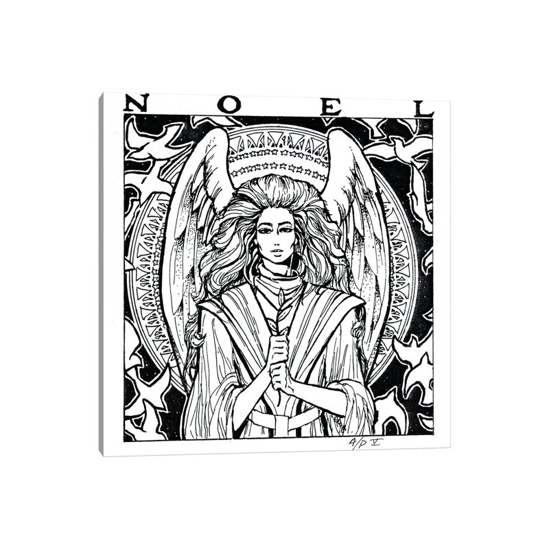 Angel Of Silver & Gold by Ruth Thompson - Gallery-Wrapped Canvas Giclée on Canvas, Canvas, 30.48 cm H x 30.48 cm W