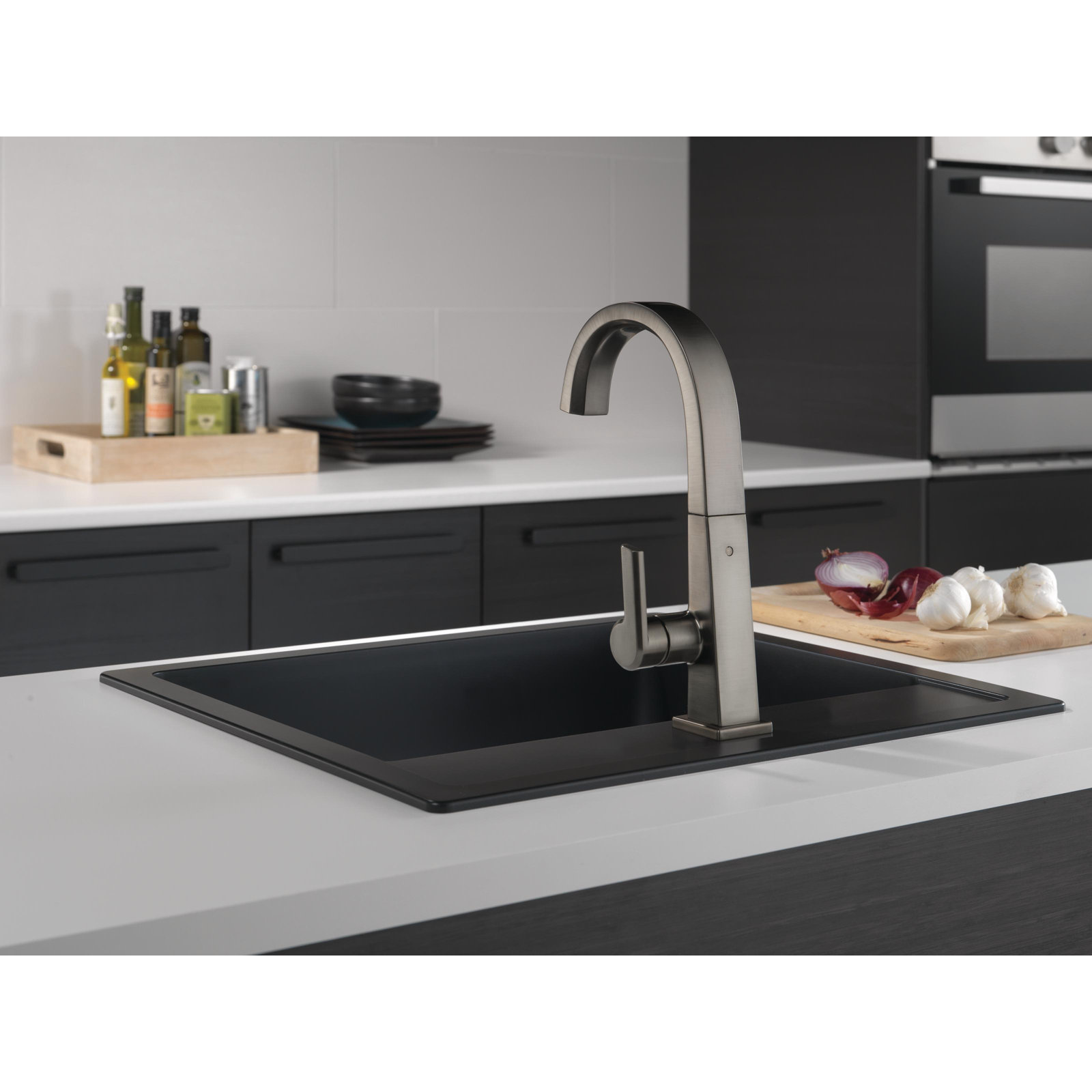 Pivotal Bar Faucet, Black Stainless
