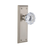 Grandeur Fifth Avenue Plate Privacy with Fontainebleau Crystal Door Knob