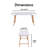 Elle Decor Giselle Midcentury Modern Computer Desk, 55" Home Laptop PC Workstation, Retro Simple Study Table for Office, White
