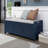 Linen Blend Upholstered Storage Bench-498423901
