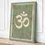 Om in Sage Minimalist 1 Piece Wrapped Canvas Wall Art-1492459448-1492459451