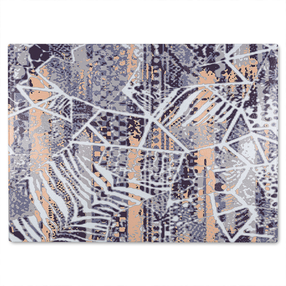 Grunged Print Glass Chopping Board