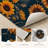 Sunflower Pattern Non-Slip Washable Kitchen Mats