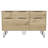47" Natural Wood Four Drawer Double Dresser