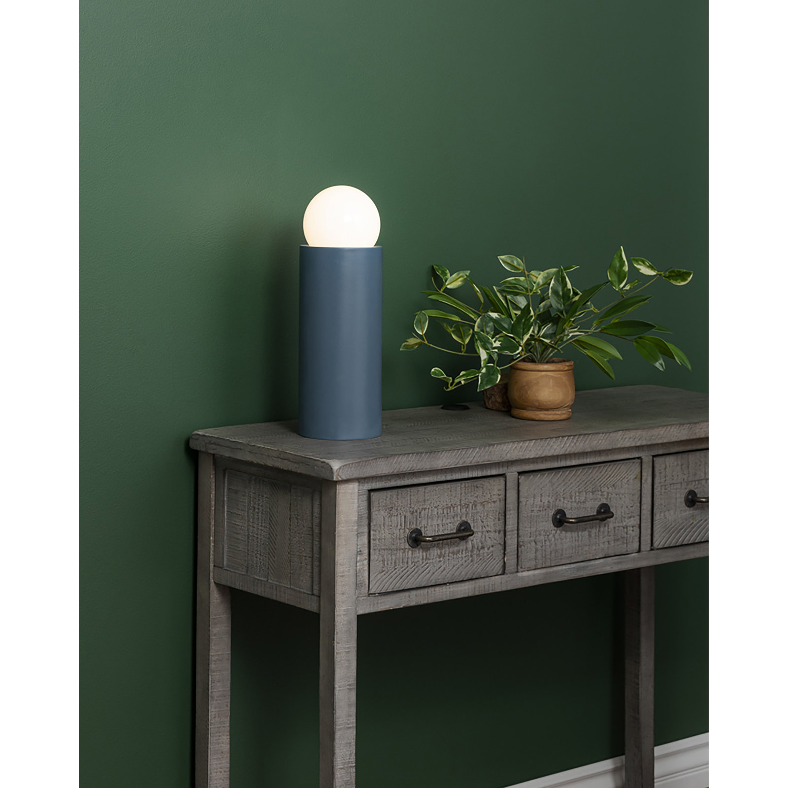 Rachid Ceramic Torchiere Lamp, 16.5" H x 5.5" W x 5.5" D, Midnight Sky