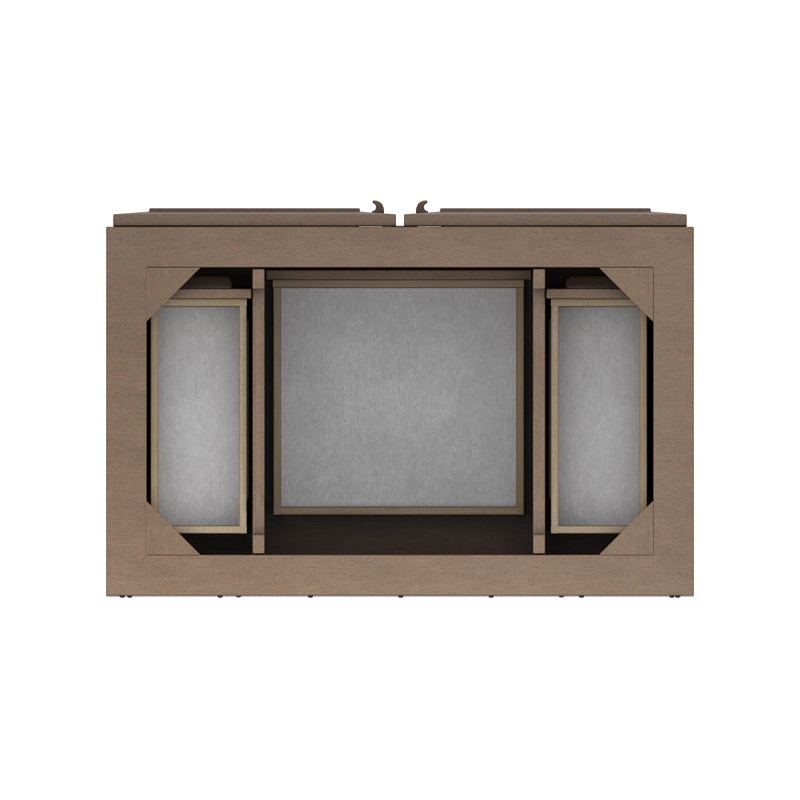 Portland 36'' W Single Vanity, Whitewashed Walnut, Tajnar Eclos, 8" Widespread