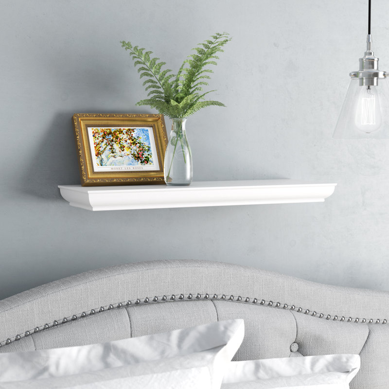 Adalyn Floating Shelf, White, 1.75" H x 24" W x 8" D