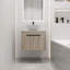 Meuble-lavabo mural 24 po avec lavabo en céramique et porte à fermeture en douceur