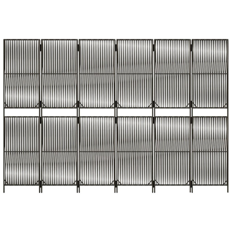 Alexaray Folding Room Divider, 6, Grey, 200cm H x 294cm W
