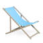 Ensemble de 2 chaises de plage pliantes en bois pour l'extérieur, réglables en hauteur et portatives