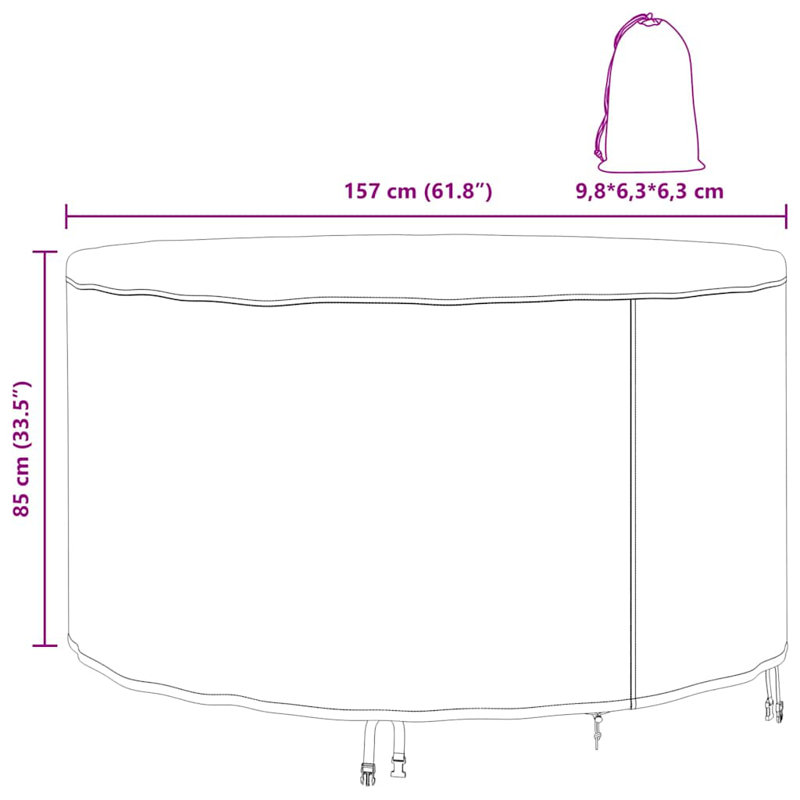 Outdoor Patio Dining Set Cover