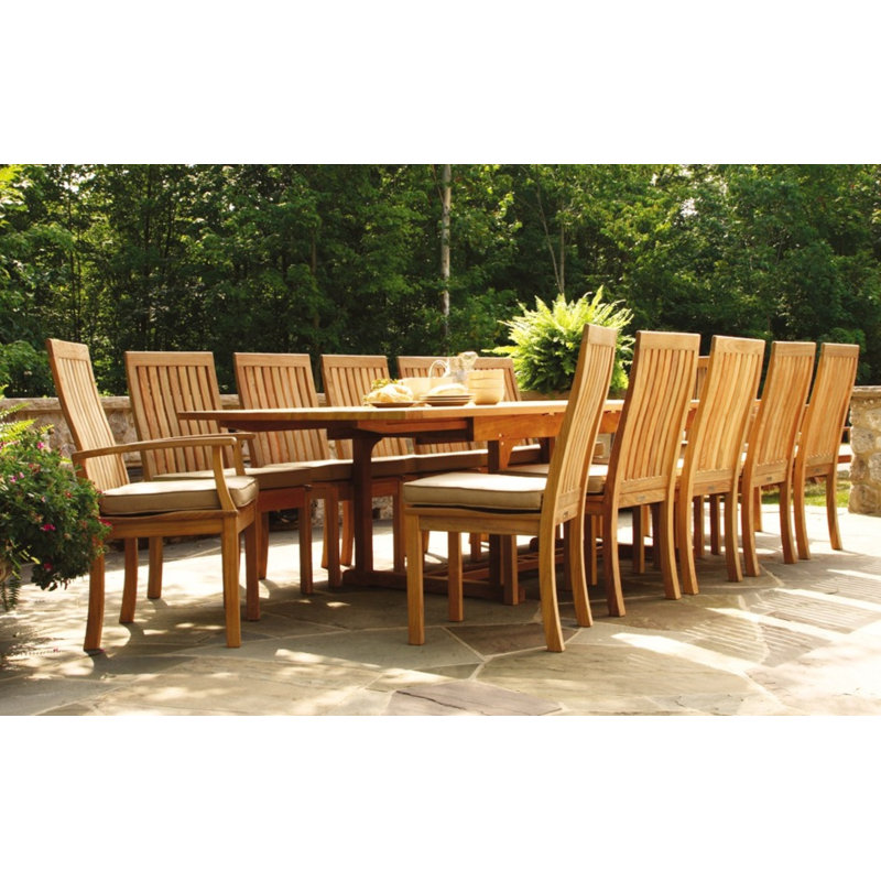Chelsea Outdoor 13 - Piece Teak Dining Set