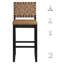 Chaise de bar en cuir végétalien Reid-761954170-761954171