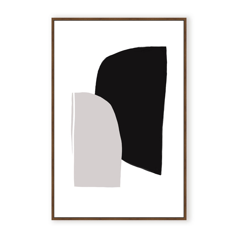 Abstractions No 5 Print by Anastasia Sawall, 36" H x 24" W x 1.125" D, Beige, Framed Matted Print