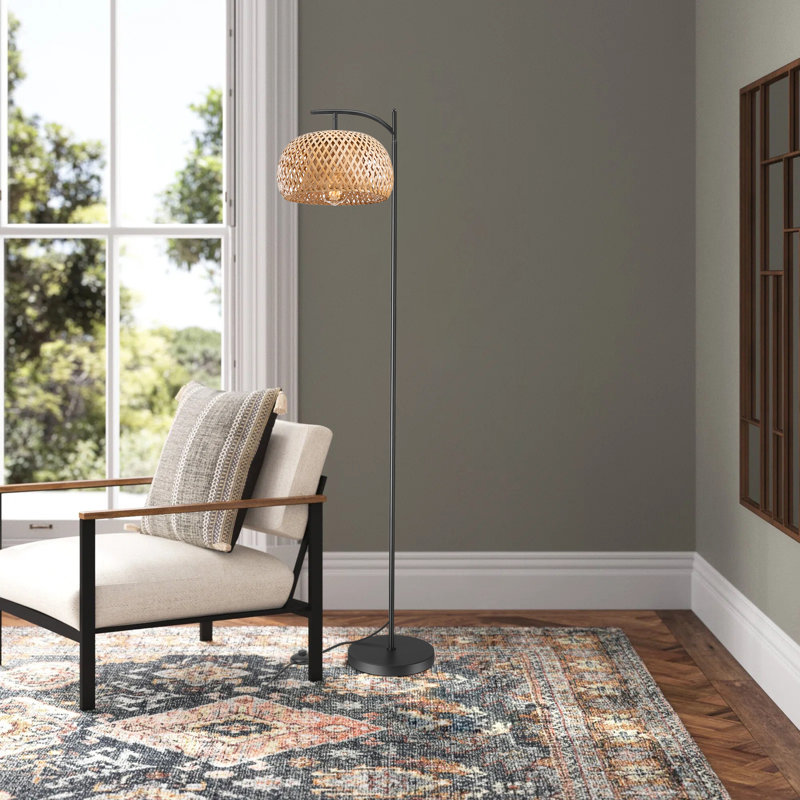 Alikah 160cm Black Reading Floor Lamp