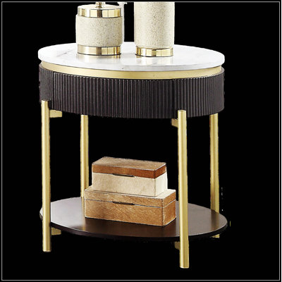 Table de bout glamour sarcelle clair Glam