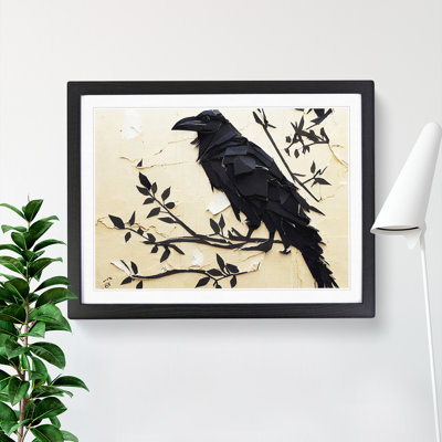 Fabulous Raven Bird Abstract - Single Picture Frame Painting