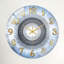 Horloge murale en verre à spirale bleue 23,6 po-1185205088