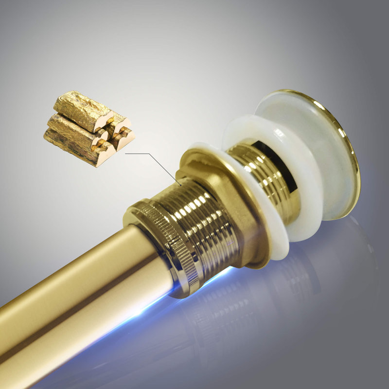 2.44'' W Pop-Up Yes, Brushed Gold