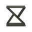 Table d'appoint en placage foncé 23,6 po Grand style