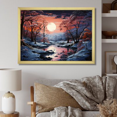 «Winter Landscape Frozen River II», reproduction sur toile